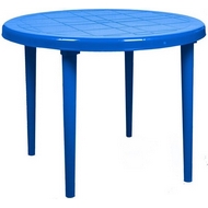 Стол пластиковый круглый 811-130-0022, D 90 см, цвет: синий