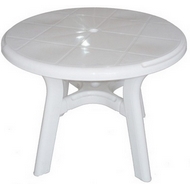 Стол пластиковый круглый Премиум 811-130-0013, D 94 см, цвет: белый