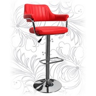 Барный стул 5019 красный, с подлокотниками