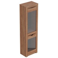 Одностворчатый шкаф со стеклом для гостиной Соренто (дуб стирлинг)