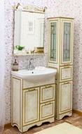 Набор мебели для ванной Адель 65 белый/патина золото