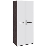 Шкаф для одежды с 2-мя дверями Фьюжн ТД-260.07.02 (цвет: каркаса - венге линум/фасада - белый глянец)