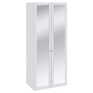 Шкаф для одежды с 2-мя зеркальными дверями серии Ривьера СМ-241.07.102, каркас/фасад - белый