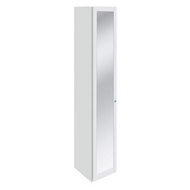 Шкаф торцевой с 1-ой дверью с зеркалом серии Ривьера СМ-241.07.004, каркас/фасад - белый