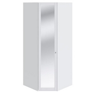 Шкаф угловой с 1-ой дверью с зеркалом серии Ривьера СМ-241.07.003, каркас/фасад - белый