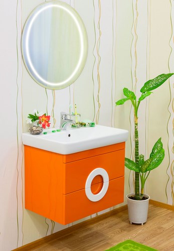 Набор мебели для ванной Рондо 60 апельсиновый