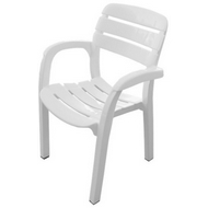 Кресло пластиковое N3 Далгория, цвет: белый