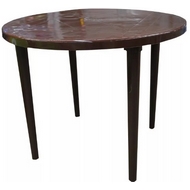 Стол пластиковый круглый 811-130-0022, D 90 см, цвет: шоколадный