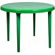 Стол пластиковый круглый 811-130-0022, D 90 см, цвет: зеленый