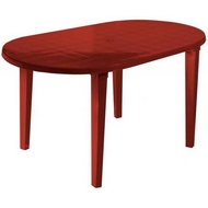 Стол пластиковый овальный 811-130-0021, цвет: красный