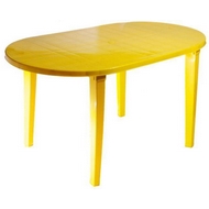 Стол пластиковый овальный 811-130-0021, цвет: желтый