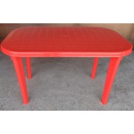 Стол садовый пластиковый Новара 1400х800 мм (красный)
