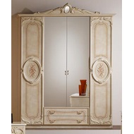 Шкаф с зеркалами Роза (бежевый, ширина 186,5 см)